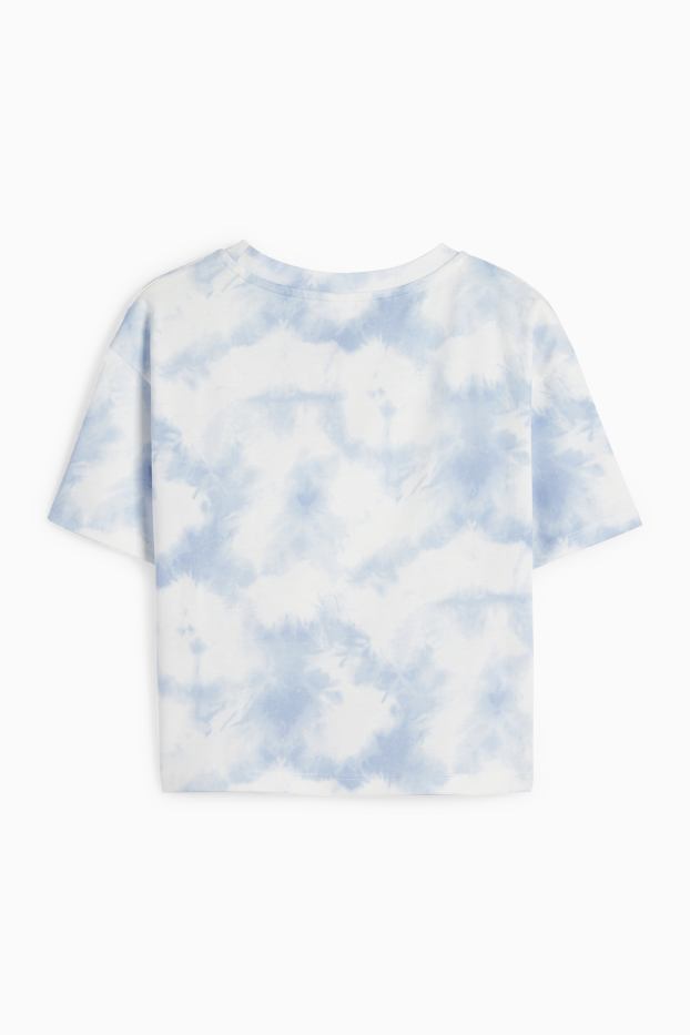 Kinder Mädchen - Cinnamoroll - Kurzarmshirt - gemustert - weiss / hellblau
