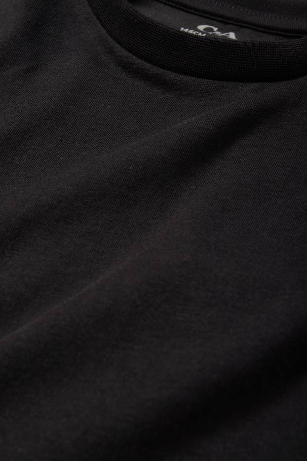 Kinder Buben - Kurzarmshirt - schwarz