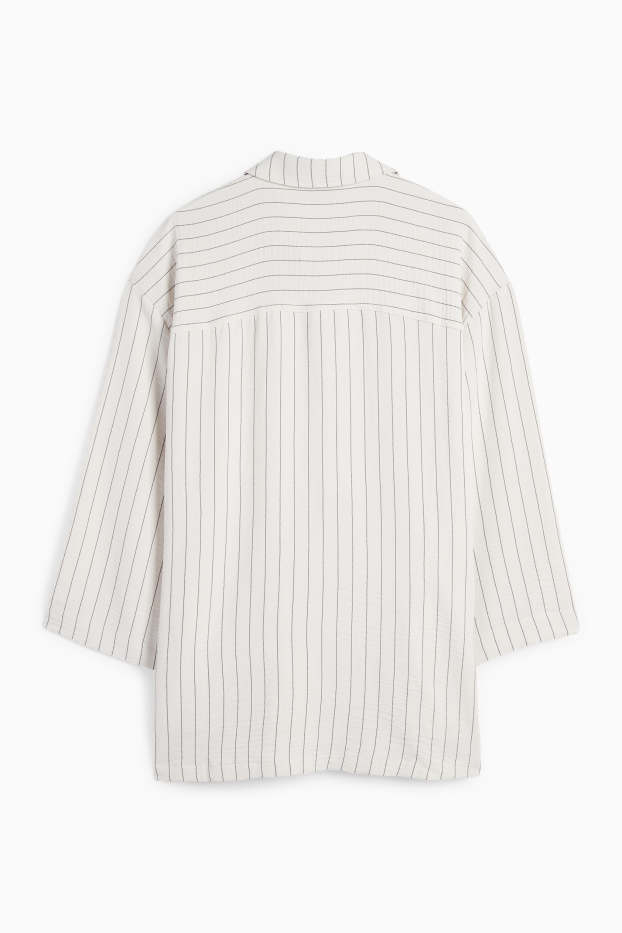 Donna - Blusa - a righe - bianco crema