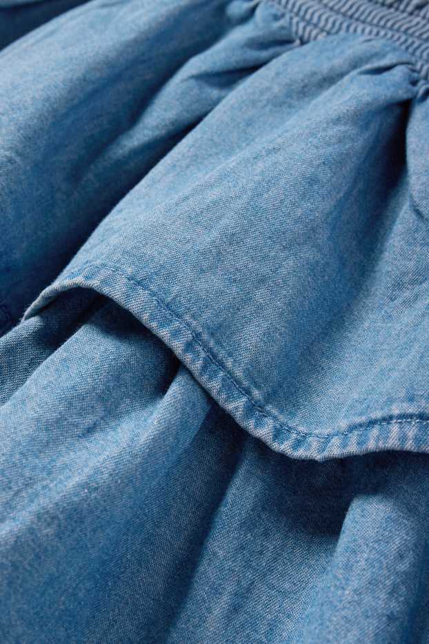 Kinder Mädchen - Rock - Jeans-Look - blau