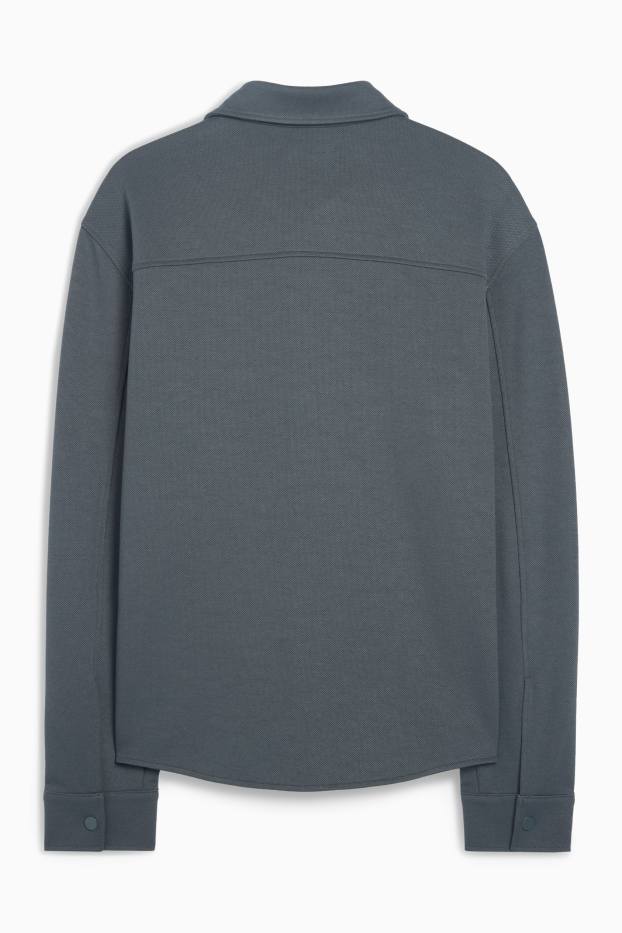 Heren - Overhemd - relaxed fit - kent - donkergroen