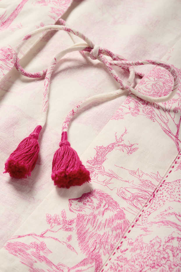 Women - Rangsutra x C&A - kimono - patterned - white / rose