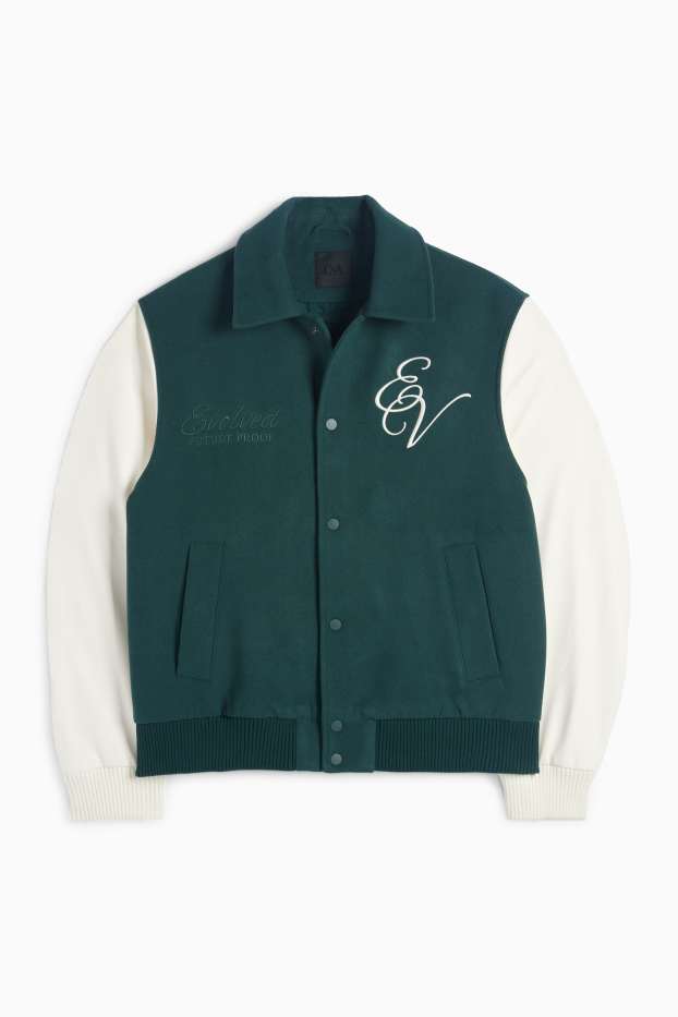 Hombre - Chaqueta universitaria - verde