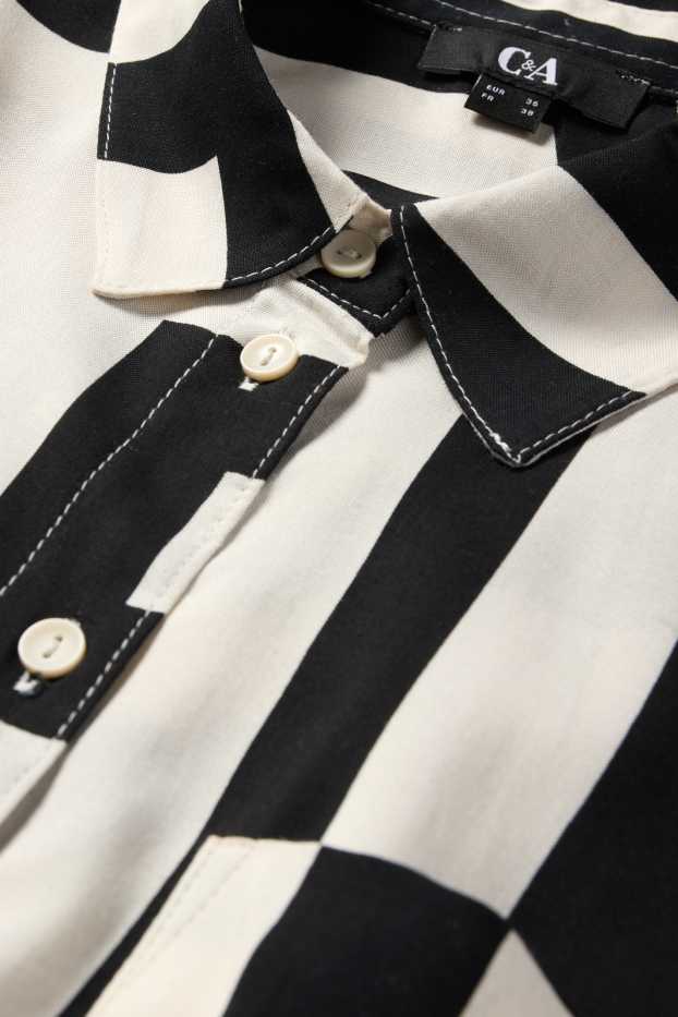 Dona - Brusa - estampada - negre/blanc