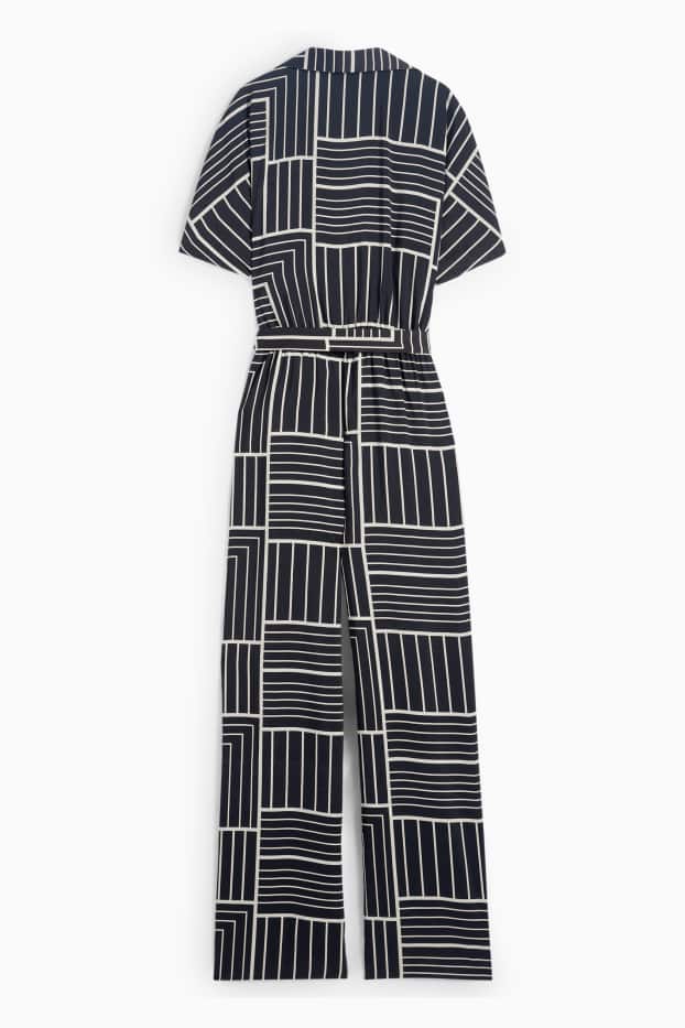 Mujer - Mono - estampado - negro / blanco