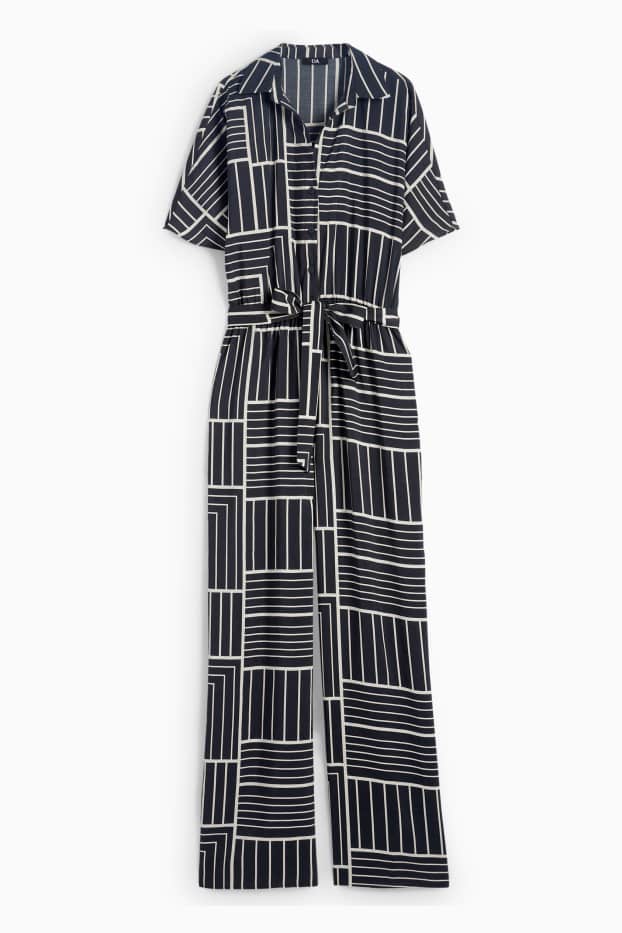 Mujer - Mono - estampado - negro / blanco