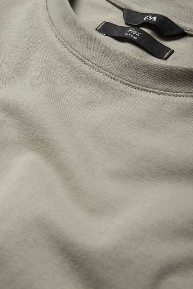 Men - T-shirt - slim fit - Flex - light gray