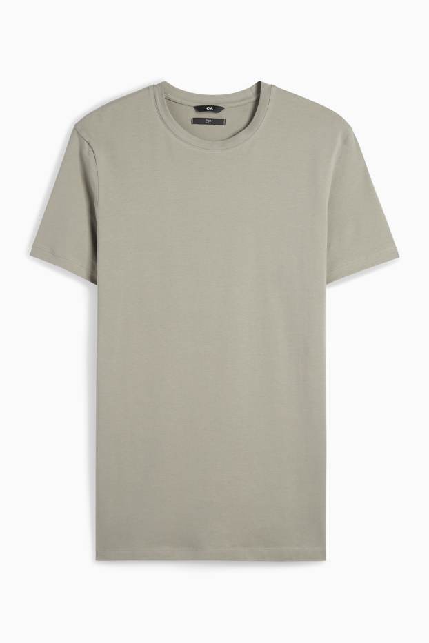 Men - T-shirt - slim fit - Flex - light gray