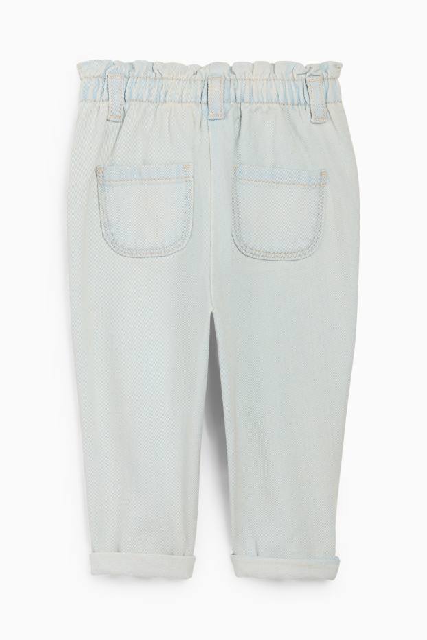 Bebés niñas - Cerezas - vaqueros para bebé - vaqueros - azul claro