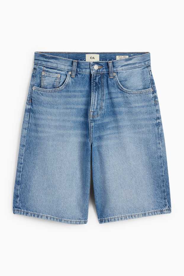 Damen - Jorts - Mid Waist - jeansblau