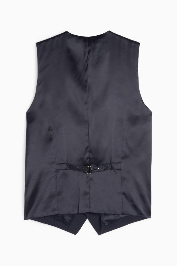 Herren - Weste - Regular Fit - Flex - Schurwoll-Mix - dunkelblau