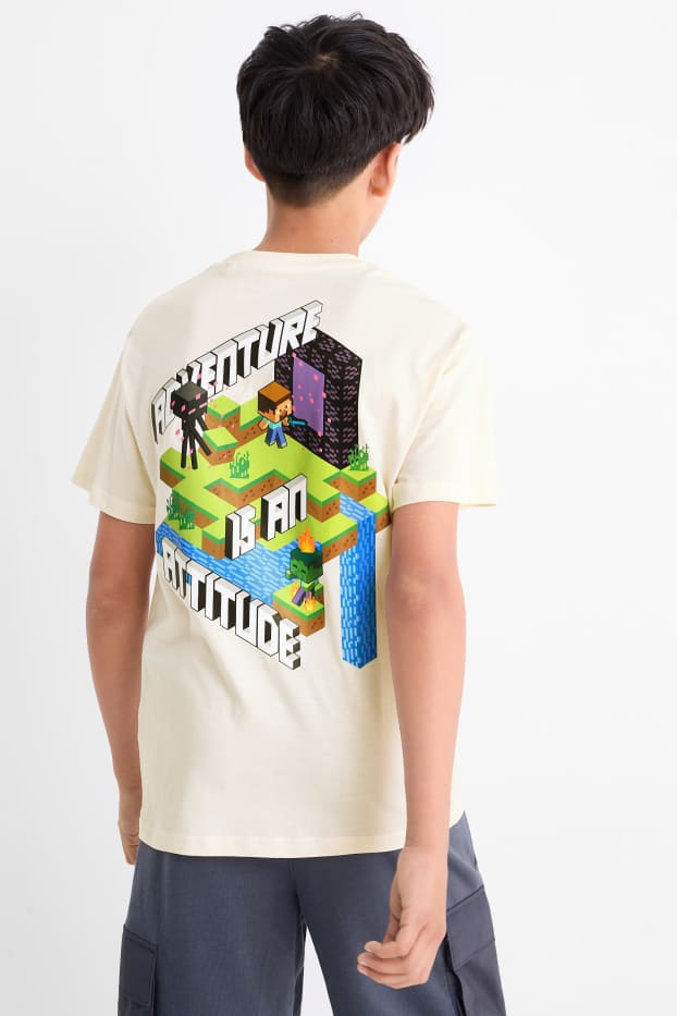 Children Boys - Minecraft - short sleeve T-shirt - white