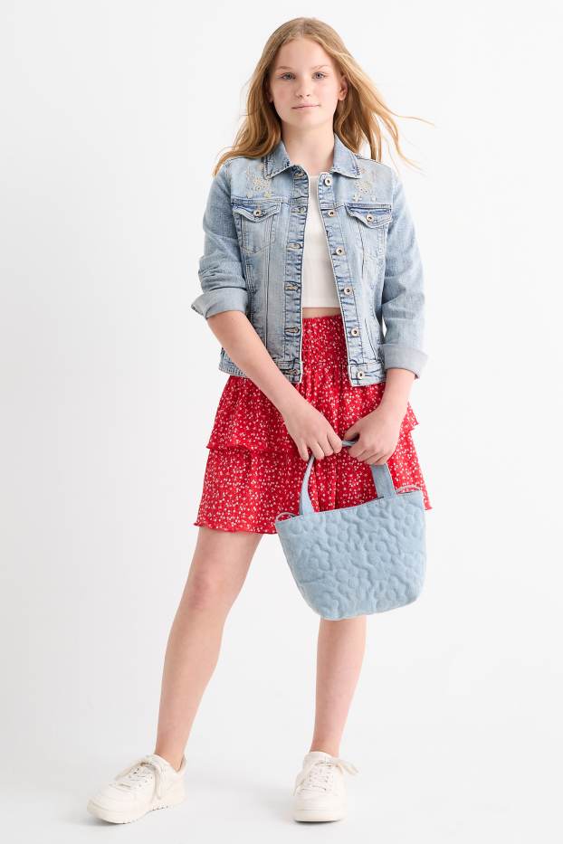 Bambine - Gonna - a fiori - rosso