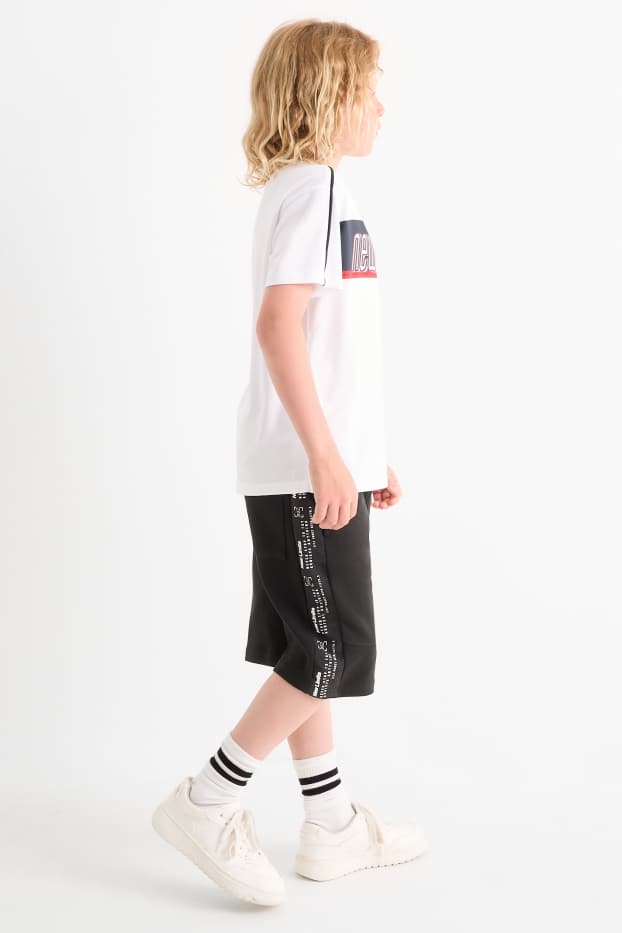Kinderen: jongens - Sweatshort - zwart