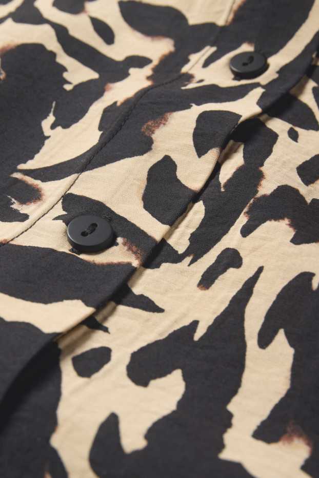 Mujer - Vestido camisero - estampado - beis