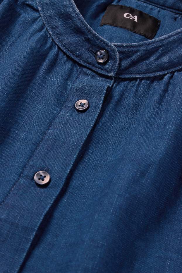 Women - Denim shirt dress - blue denim