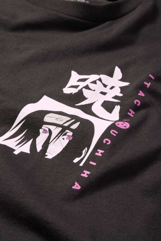 Hommes - T-shirt - oversize - Naruto - noir