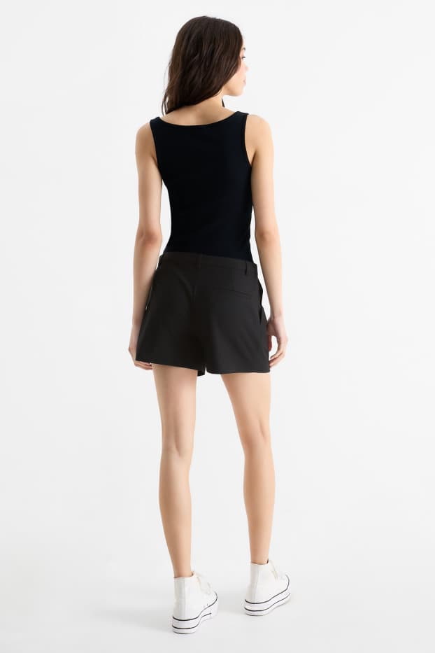 Donna - Shorts - vita media - nero