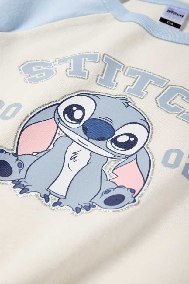 Kinder Mädchen - Lilo & Stitch - Kurzarmshirt - gerippt - weiß