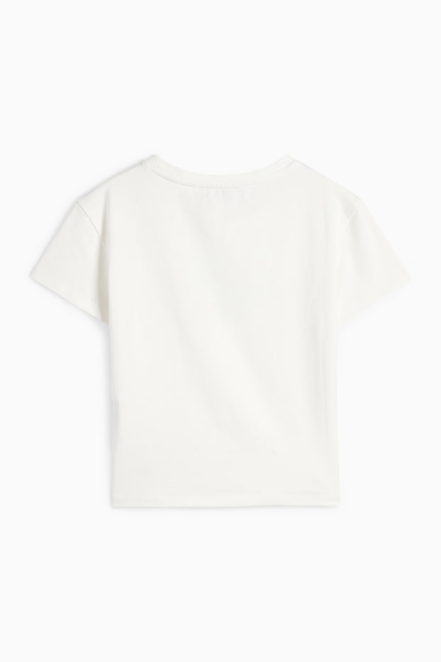Mujer - Camiseta crop - blanco