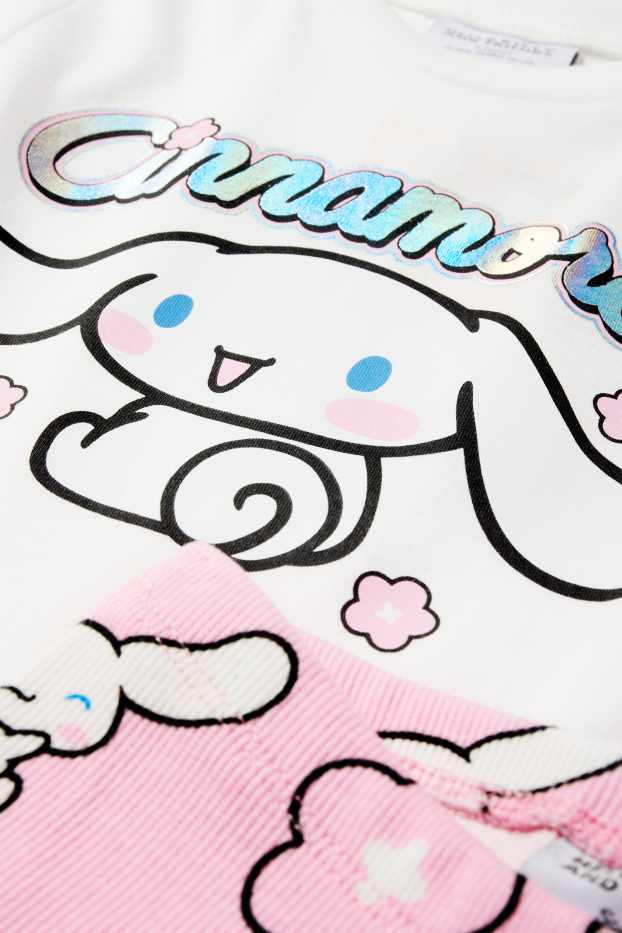 Kinder Mädchen - Cinnamoroll - Set - Kurzarmshirt und Radlerhose - 2 teilig - weiss