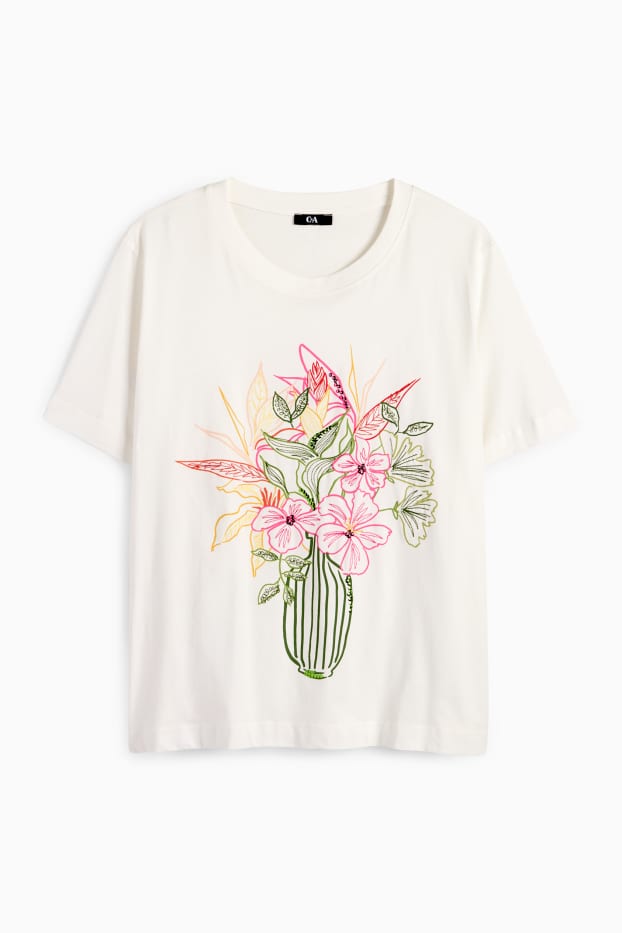 Dona - Samarreta de màniga curta - regular fit - blanc