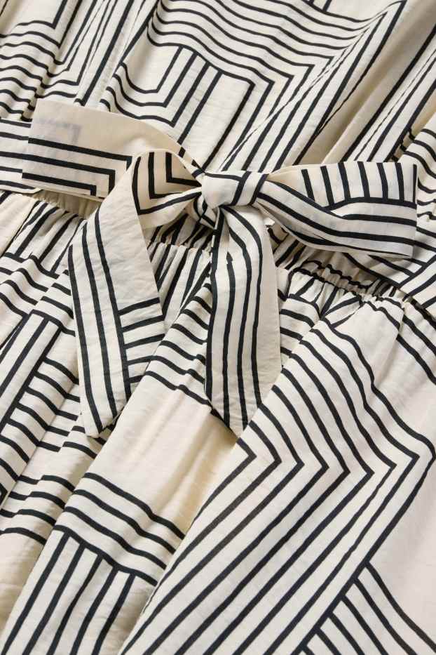 Femmes - Robe fit & flare - à motif - blanc / noir