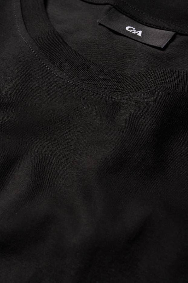 Heren - T-shirt - regular fit - zwart