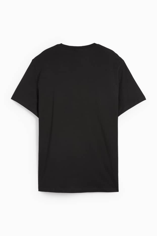Heren - T-shirt - regular fit - zwart