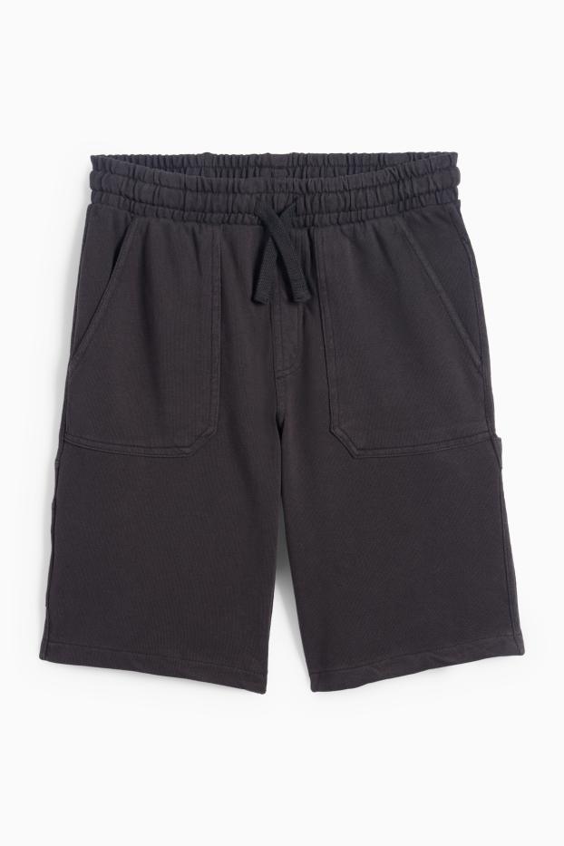 Enfants garçons - Short en molleton - gris foncé