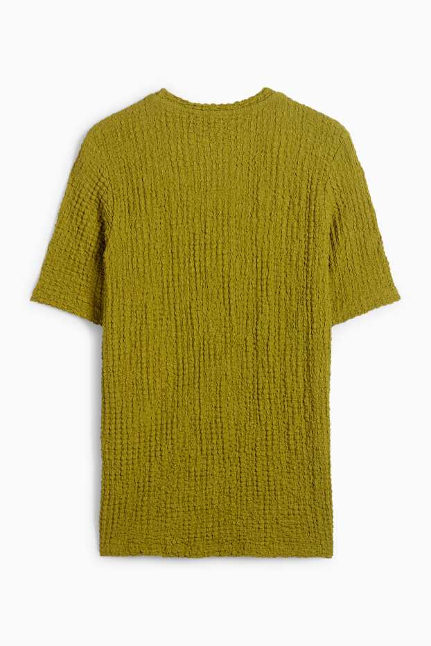Women - T-shirt - regular fit - textured - green