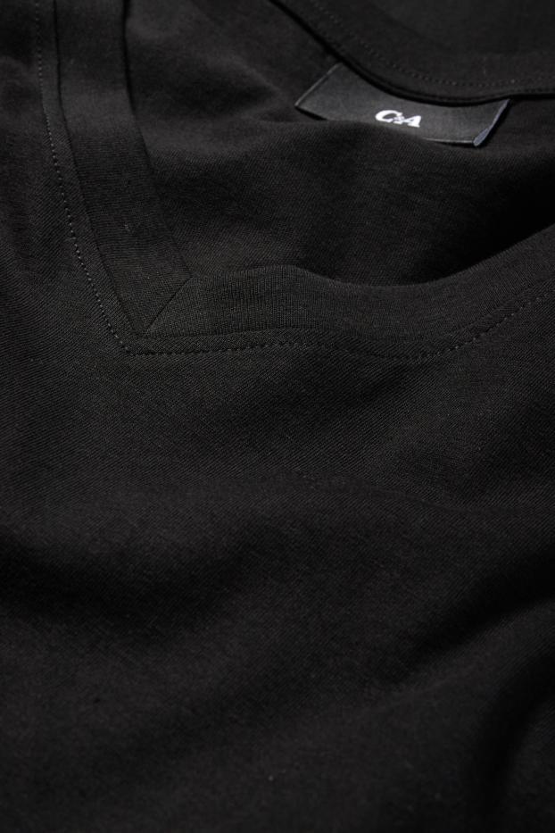 Heren - T-shirt - regular fit - zwart