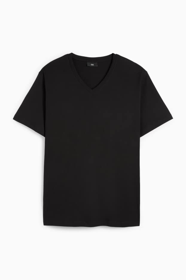 Heren - T-shirt - regular fit - zwart