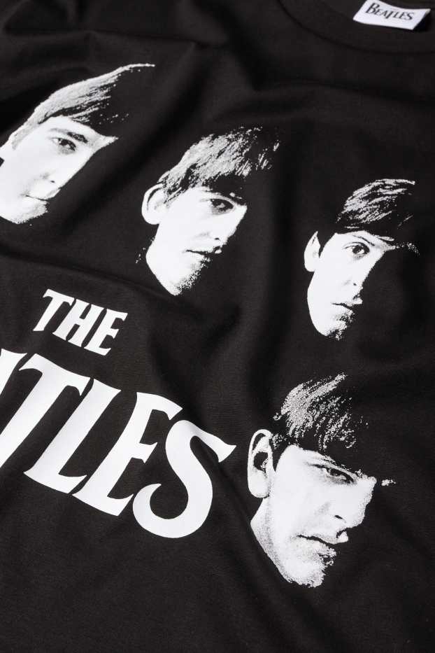 Herren - T-Shirt - Relaxed Fit - The Beatles - schwarz