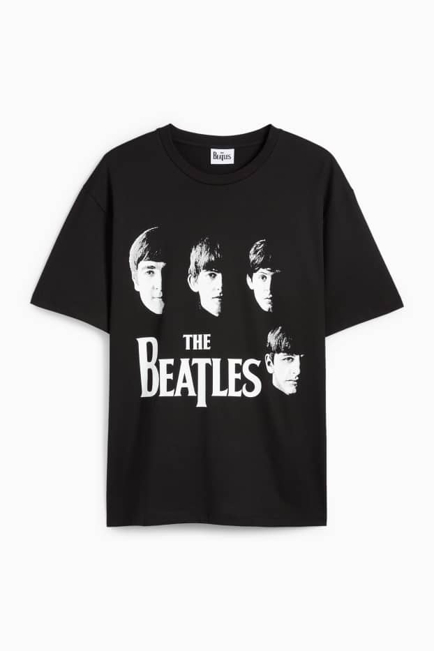 Herren - T-Shirt - Relaxed Fit - The Beatles - schwarz