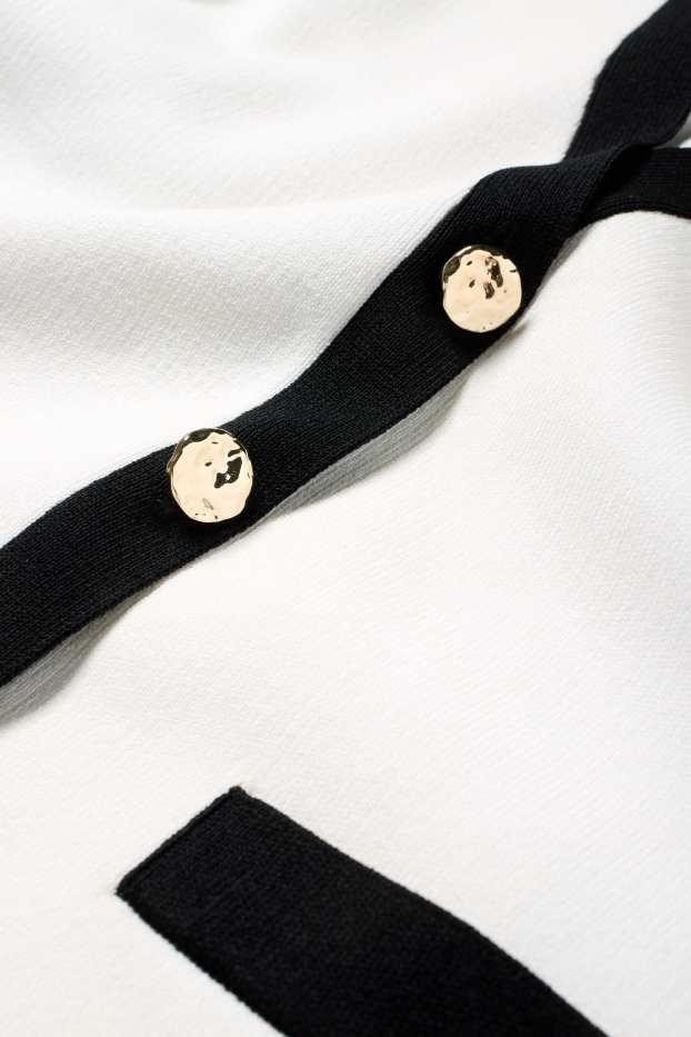 Women - Cardigan - black / white