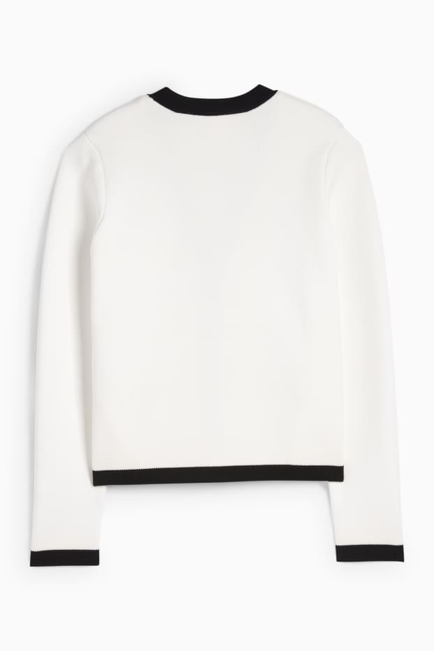 Women - Cardigan - black / white