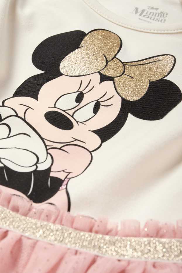 Children Girls - Minnie Mouse - set - dress and bag - 2 piece - beige
