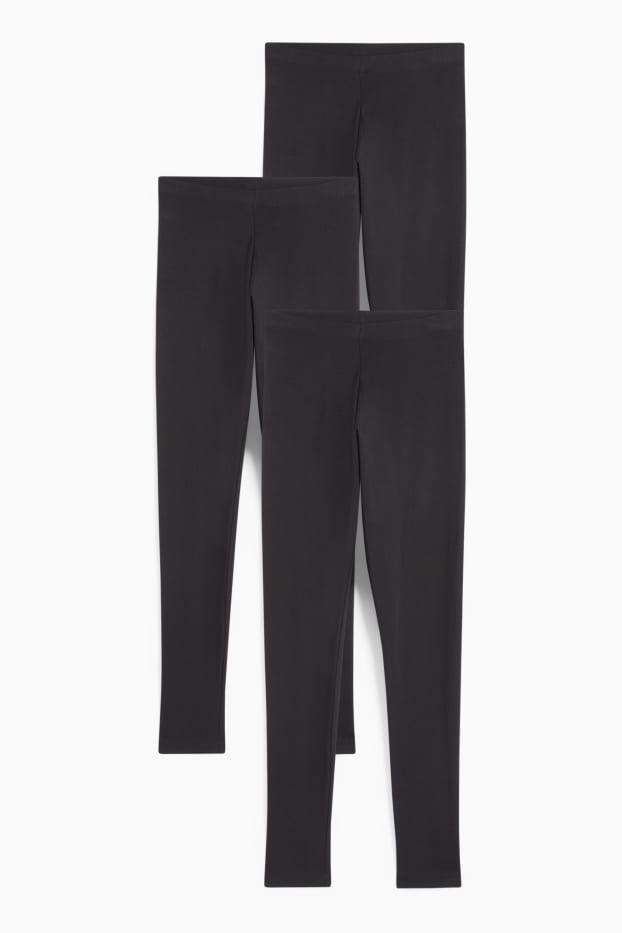 Kinderen: meisjes - Set van 3 - legging - zwart