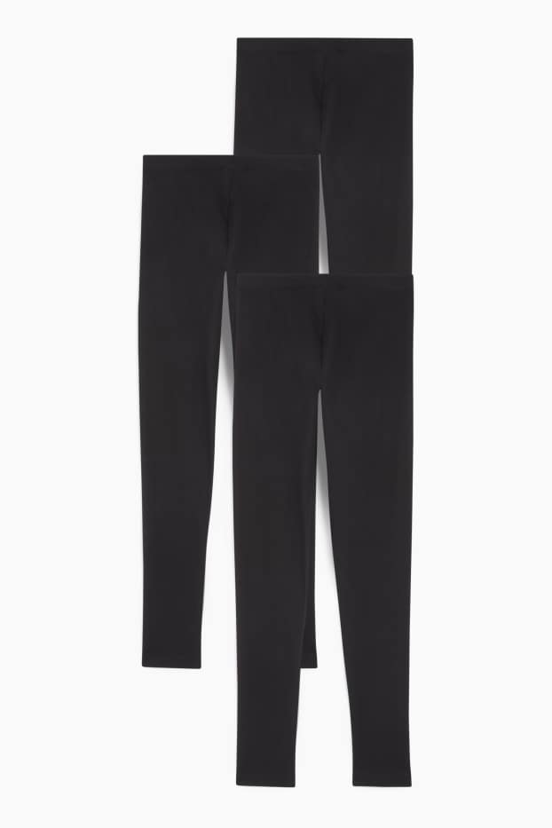 Kinderen: meisjes - Set van 3 - legging - zwart
