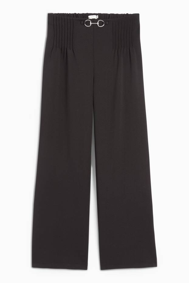 Kinder Mädchen - Stoffhose - schwarz