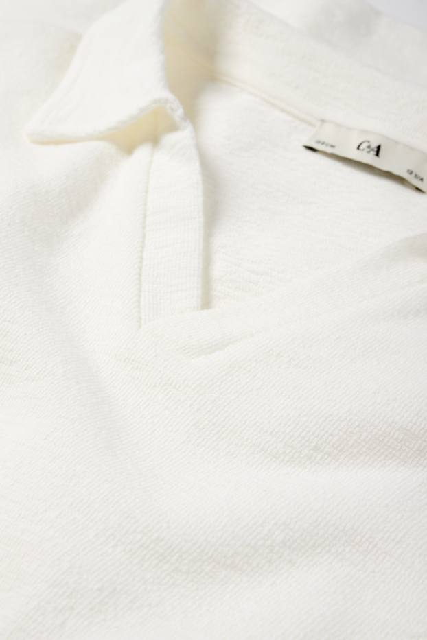 Children Boys - Polo shirt - textured - white