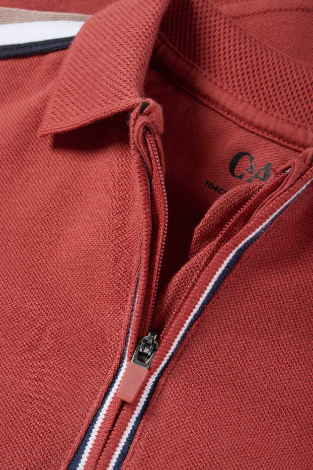 Kinder Buben - Poloshirt - dunkelrot