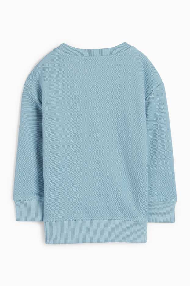 Kinder Buben - Monster - Sweatshirt - gerippt - türkis
