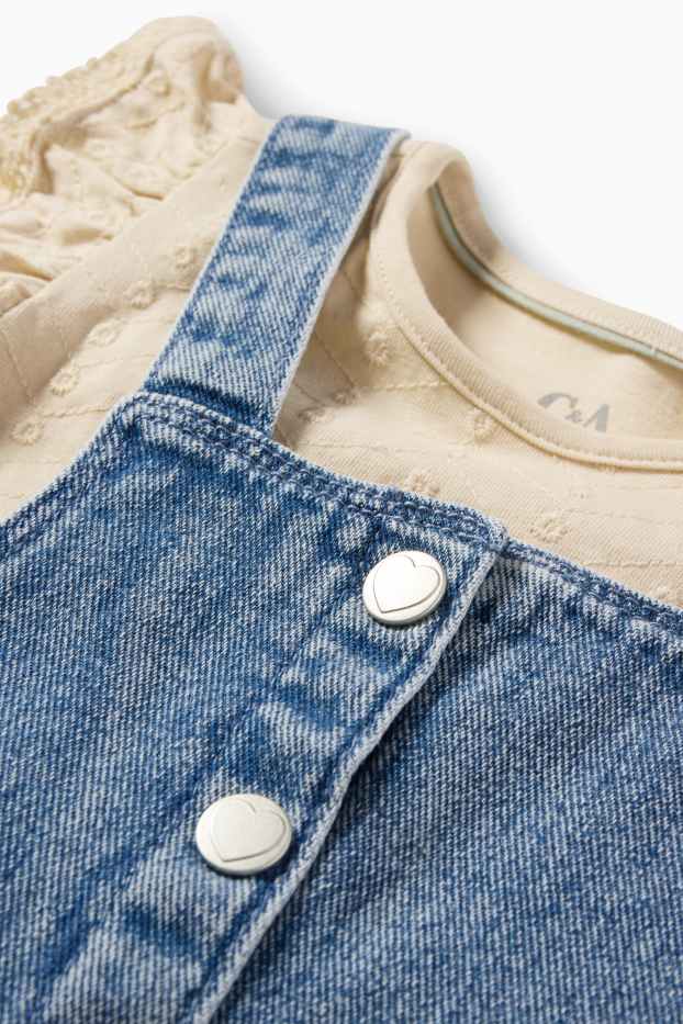 Baby Mädchen - Baby-Outfit - 2 teilig - beige