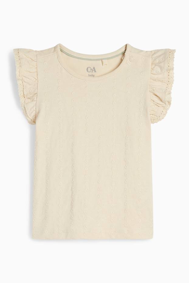 Baby Mädchen - Baby-Outfit - 2 teilig - beige