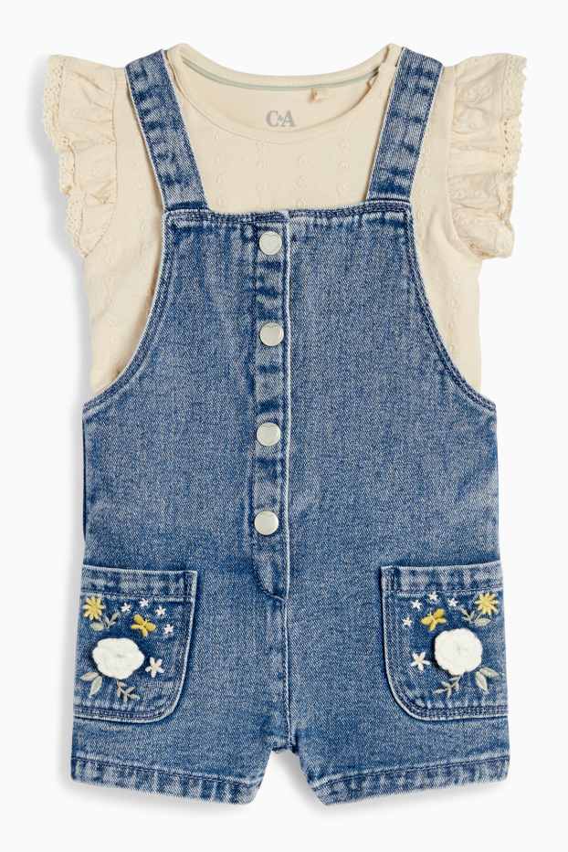 Baby Mädchen - Baby-Outfit - 2 teilig - beige