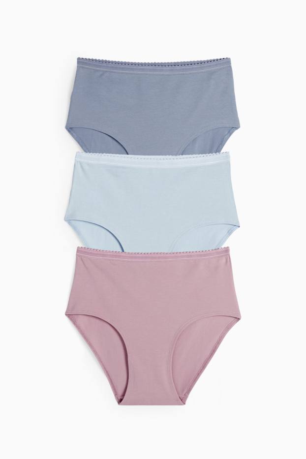 Femmes - Lot de 3 - culottes - violet clair