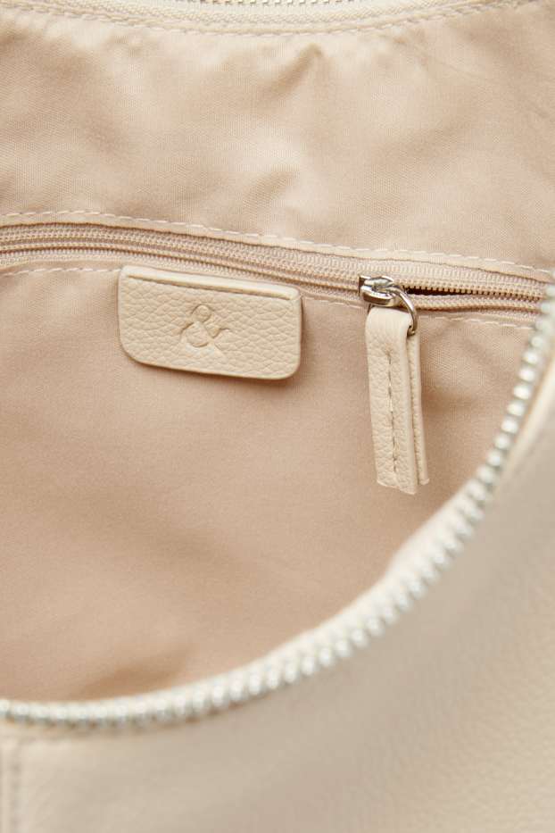 Dames - Schoudertas - imitatieleer - beige