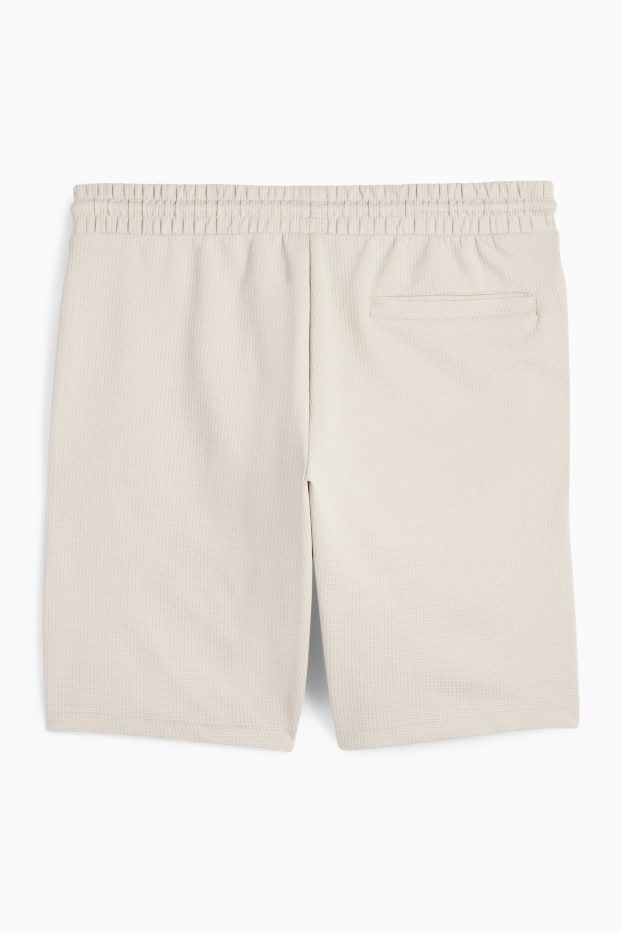 Hombre - Shorts deportivos - textura - beis